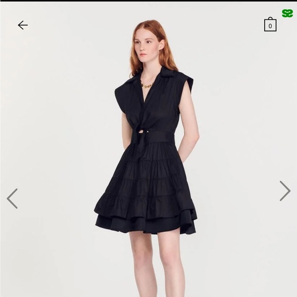 Sandro classic black dress Size 34 - Picture 2 of 9